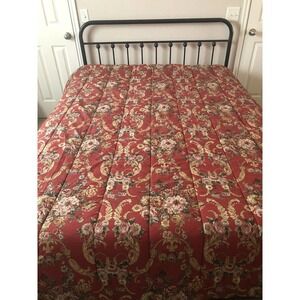 Ralph Lauren Marseilles Comforter Bedspread Puffer Full Double Floral GORGEOUS